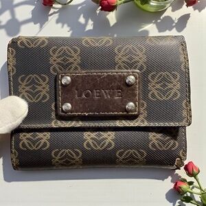 Vintage Loewe Tri Fold Wallet with Kisslock